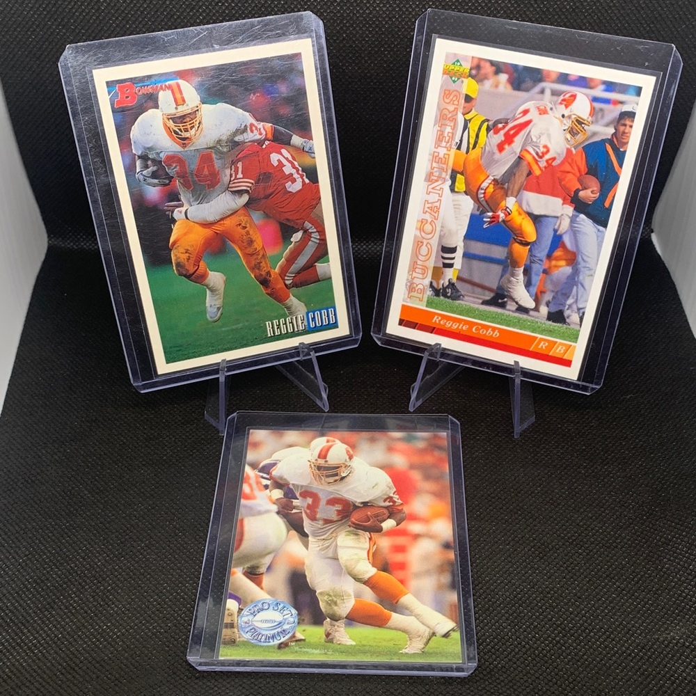 Reggie Cobb NFL Football Trading Card Set Tampa Bay Buccaneers HOF Running Back